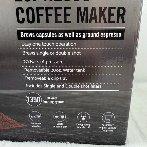 Bella Pro Series Espresso Machine 20 Bar Pressure Nespresso Compatible NEW - Picture 2 of 5